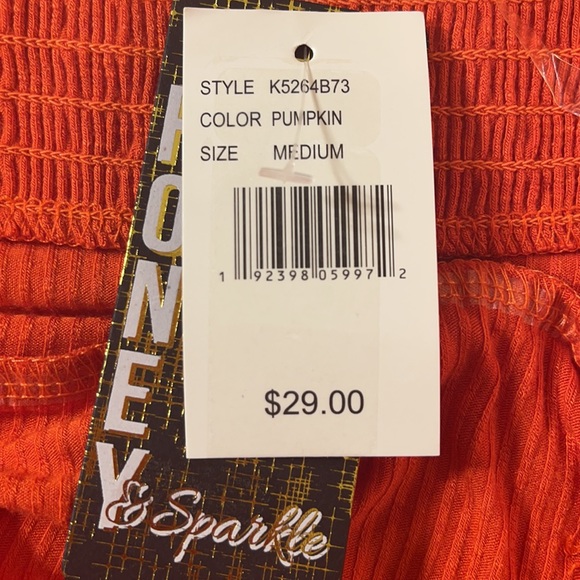 Honey & Sparkle Pumpkin Orange Button Front Cami Tank Top - Picture 8 of 10